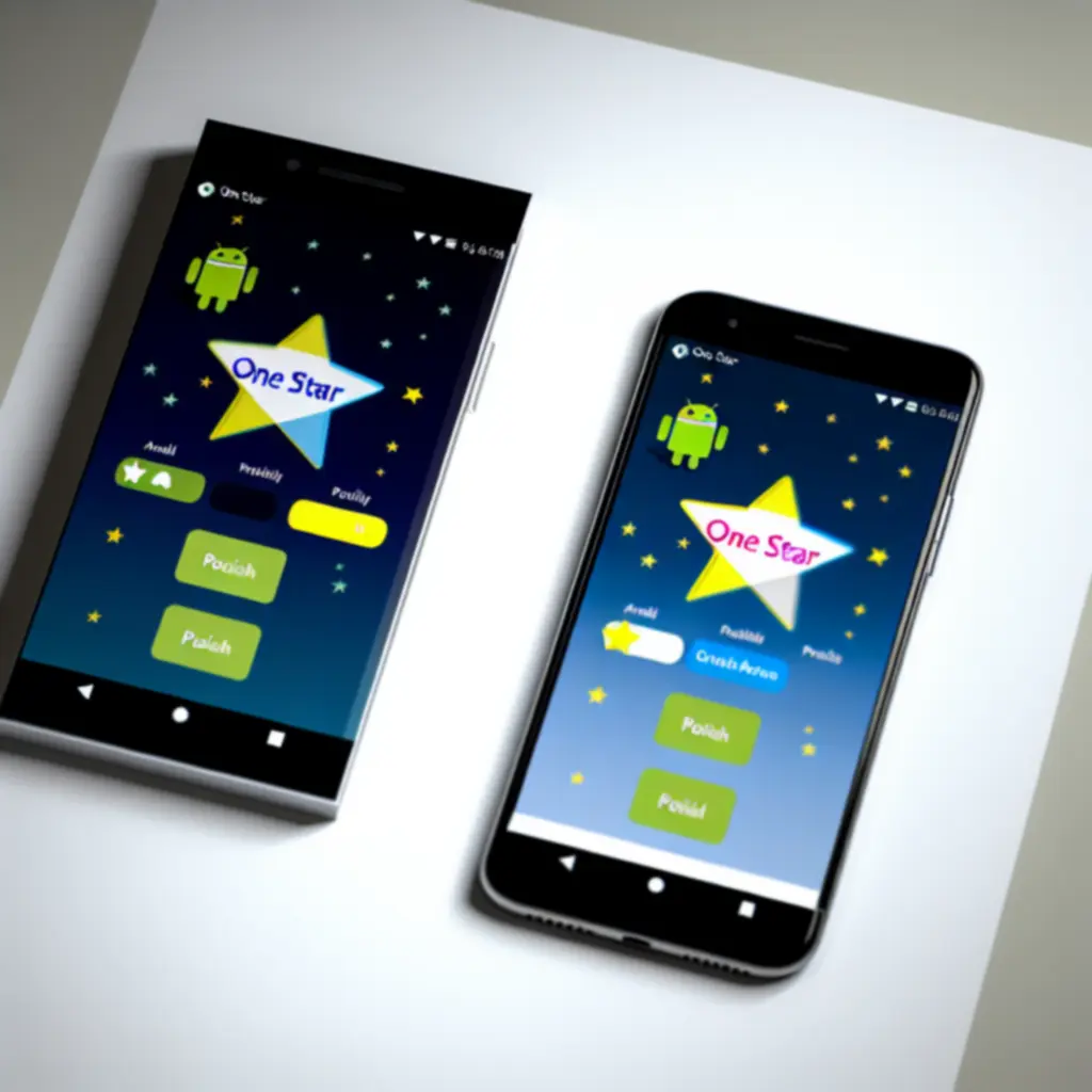 Prezentacja działania The One Star App na wielu urządzeniach mobilnych